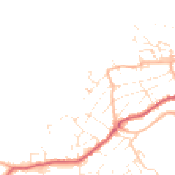 Daytime road noise heatmap for TR26 1ES