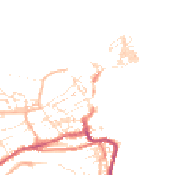 Daytime road noise heatmap for TR26 1HJ
