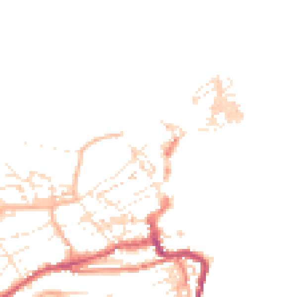 Daytime road noise heatmap for TR26 1HZ