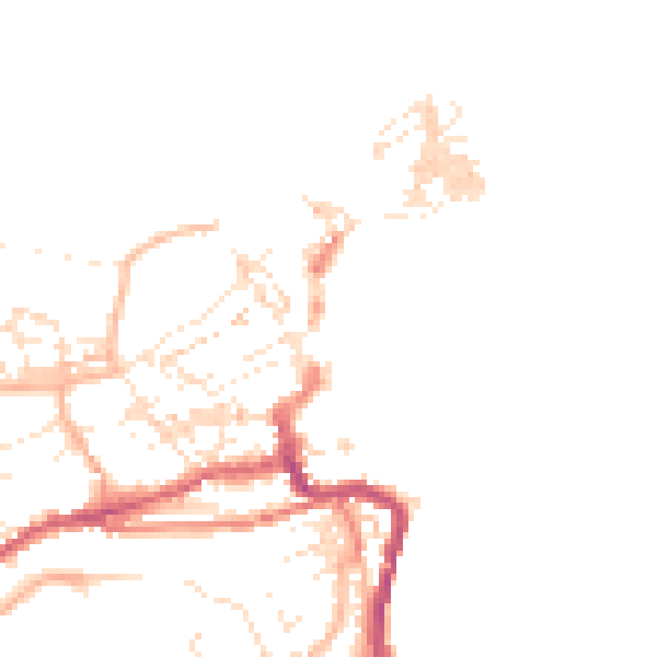 Daytime road noise heatmap for TR26 1LF