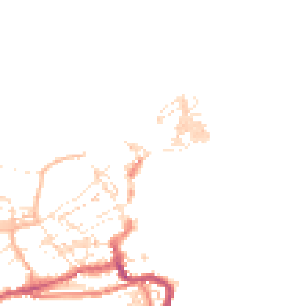Daytime road noise heatmap for TR26 1LP