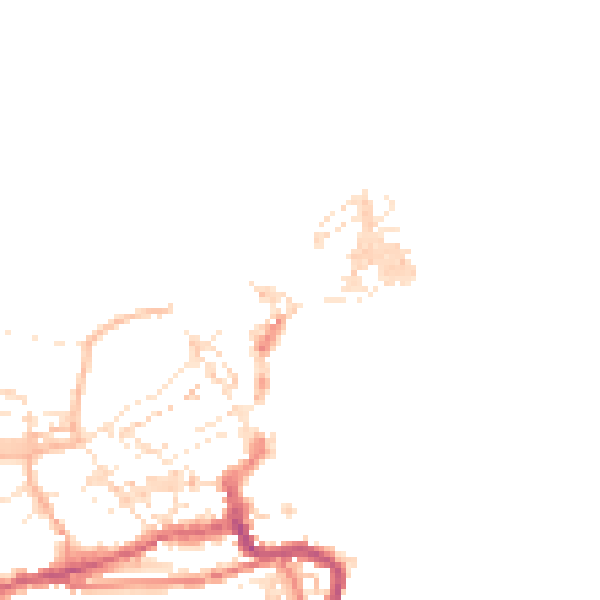 Daytime road noise heatmap for TR26 1LR