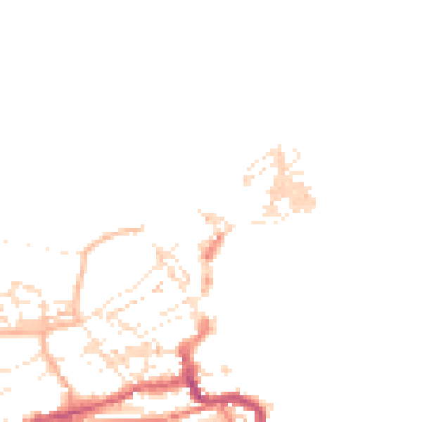 Daytime road noise heatmap for TR26 1NB