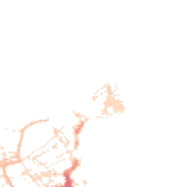 Daytime road noise heatmap for TR26 1NP