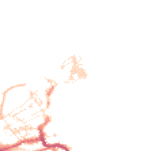 Daytime road noise heatmap for TR26 1PB