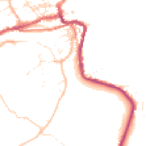 Daytime road noise heatmap for TR26 2BS