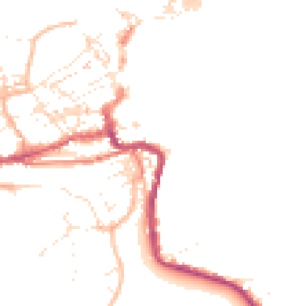 Daytime road noise heatmap for TR26 2BW