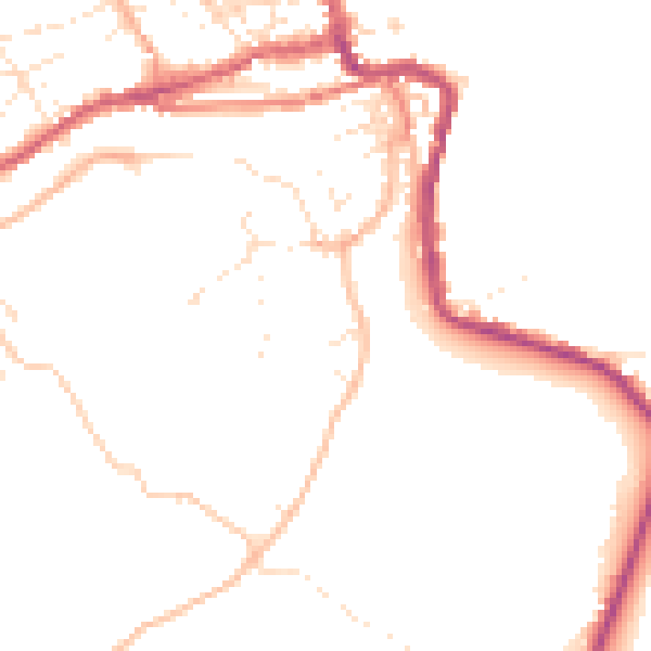 Daytime road noise heatmap for TR26 2DA