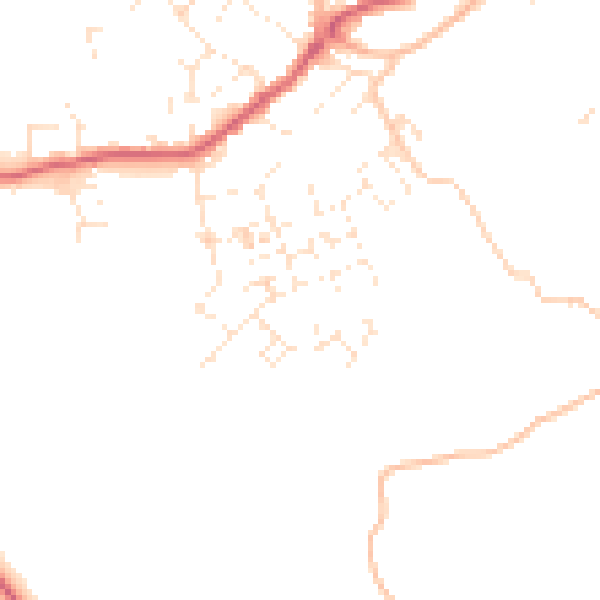 Daytime road noise heatmap for TR26 2FW