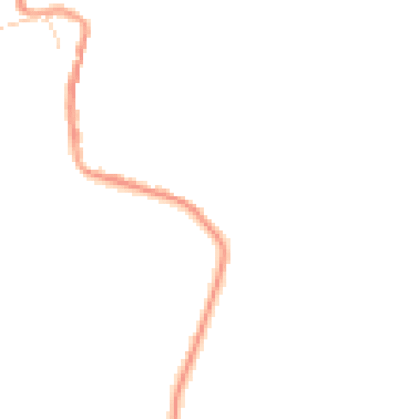 Night-time road noise heatmap for TR26 2GG