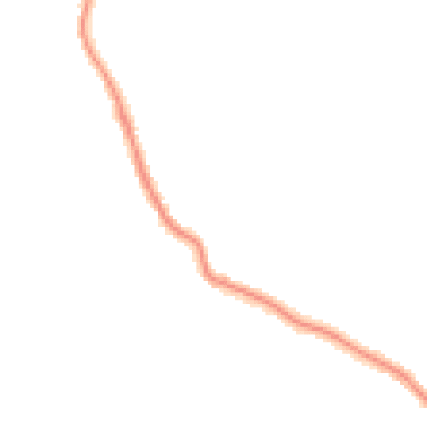 Night-time road noise heatmap for TR26 2JT