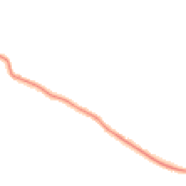 Night-time road noise heatmap for TR26 2LL