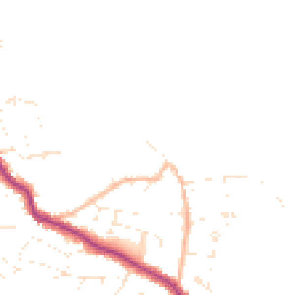 Daytime road noise heatmap for TR26 2LN
