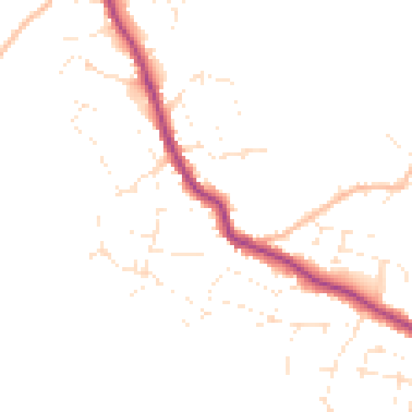 Daytime road noise heatmap for TR26 2PA