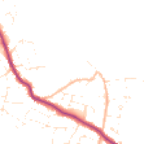 Daytime road noise heatmap for TR26 2PE