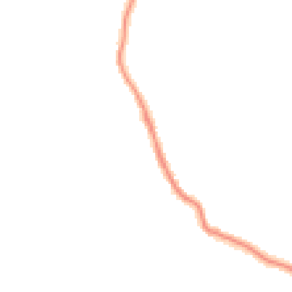 Night-time road noise heatmap for TR26 2PR