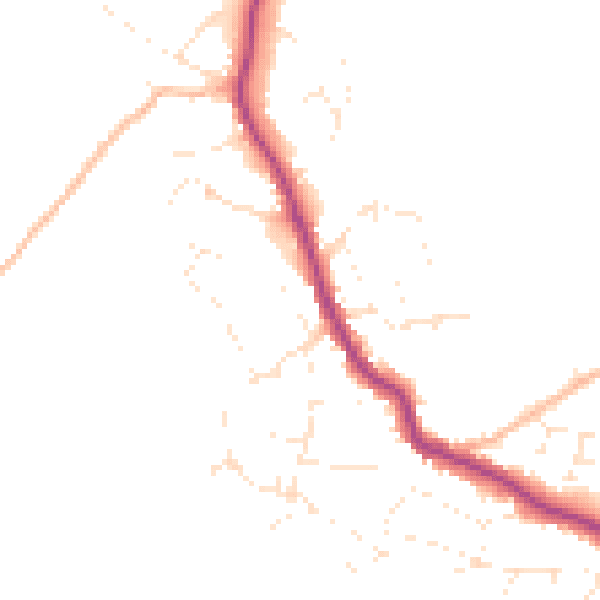 Daytime road noise heatmap for TR26 2PS