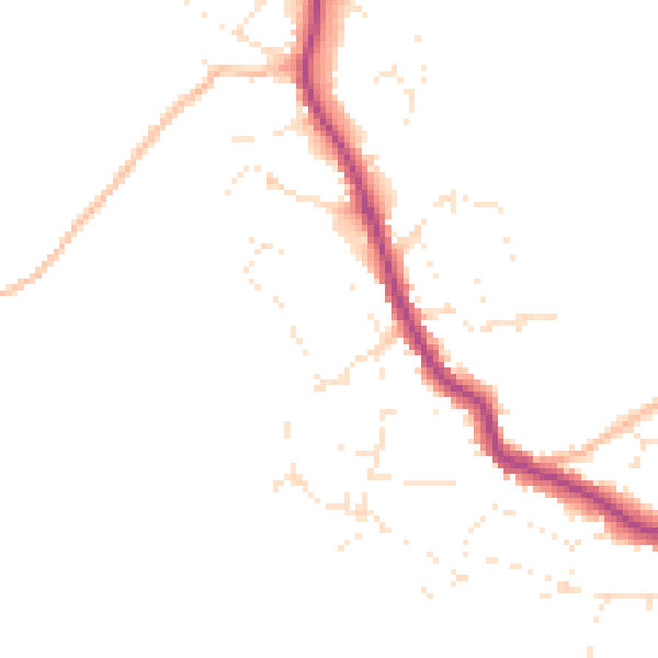Daytime road noise heatmap for TR26 2PT