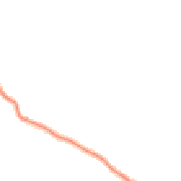 Night-time road noise heatmap for TR26 2PU