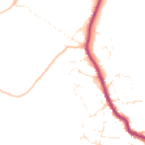 Daytime road noise heatmap for TR26 2PW