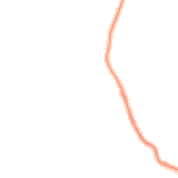 Night-time road noise heatmap for TR26 2PW