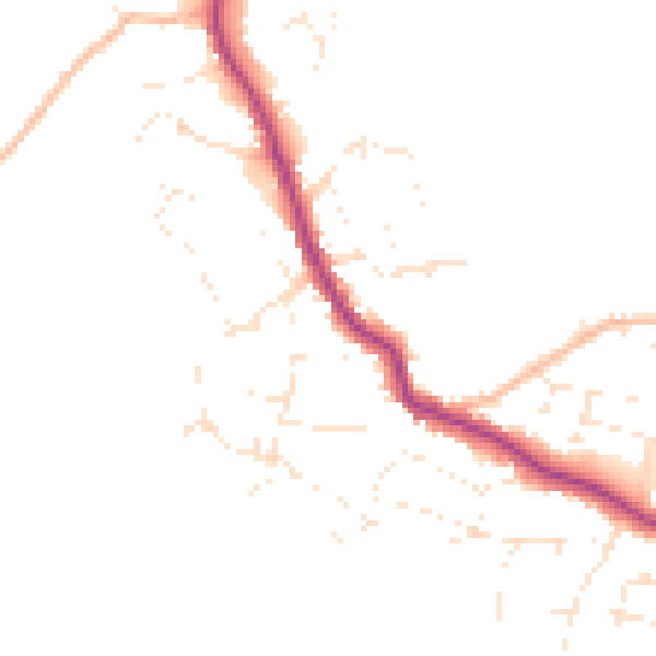 Daytime road noise heatmap for TR26 2PX