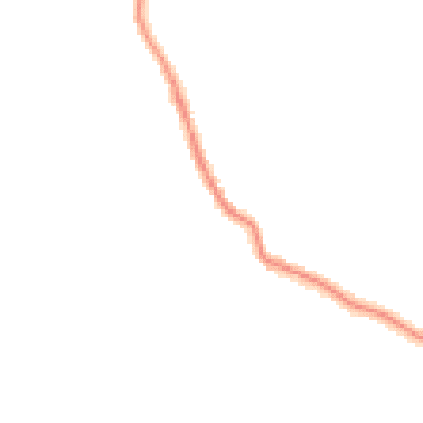 Night-time road noise heatmap for TR26 2PX