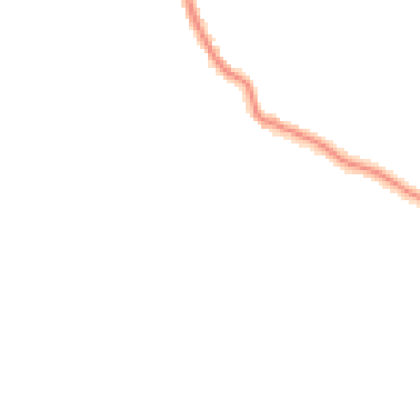 Night-time road noise heatmap for TR26 2QZ