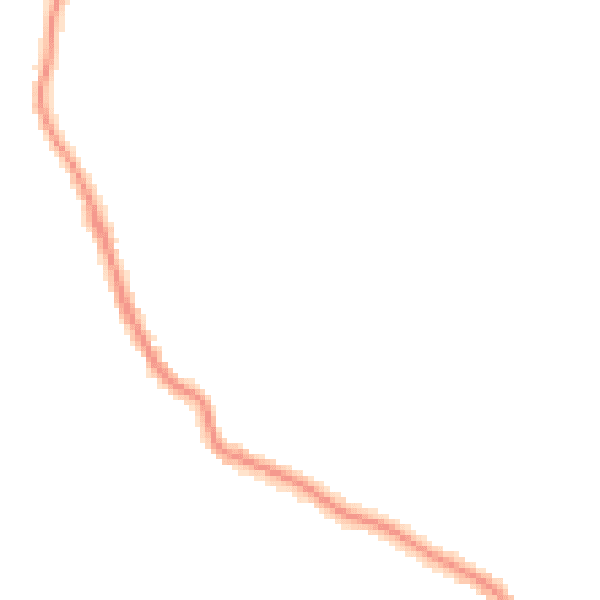 Night-time road noise heatmap for TR26 2RL