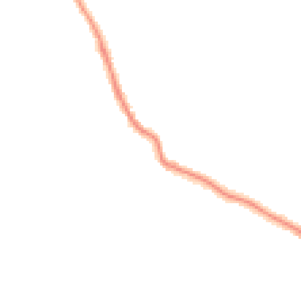 Night-time road noise heatmap for TR26 2RT