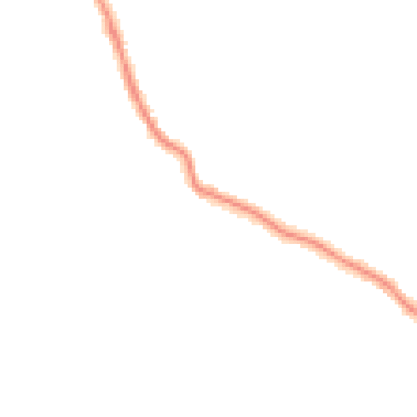 Night-time road noise heatmap for TR26 2SA