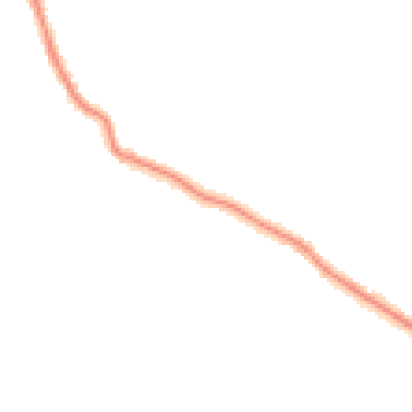 Night-time road noise heatmap for TR26 2SF