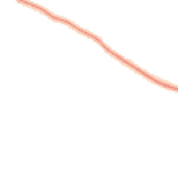 Night-time road noise heatmap for TR26 2TD