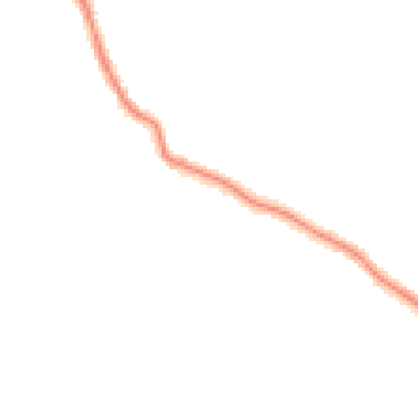 Night-time road noise heatmap for TR26 2TE