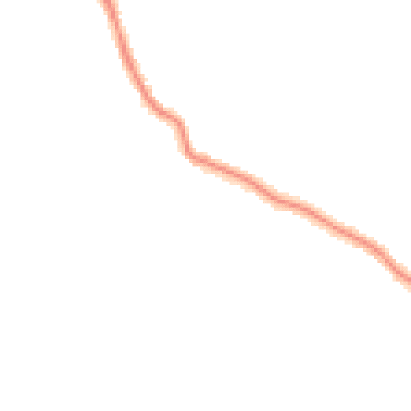 Night-time road noise heatmap for TR26 2TL
