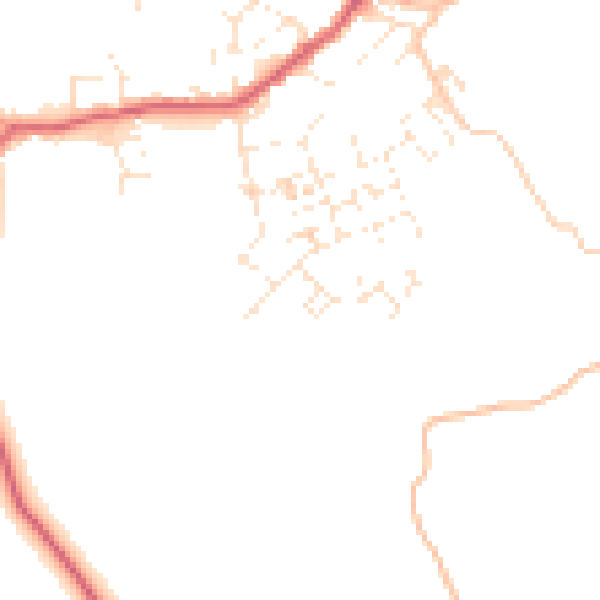 Daytime road noise heatmap for TR26 2UA