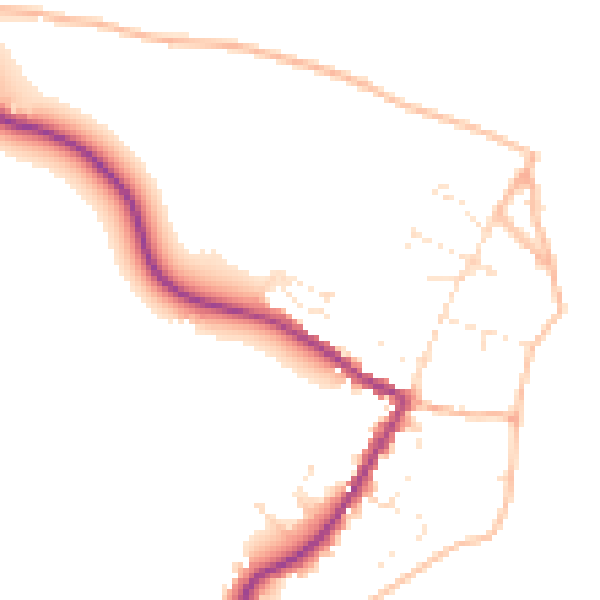 Daytime road noise heatmap for TR26 3BG