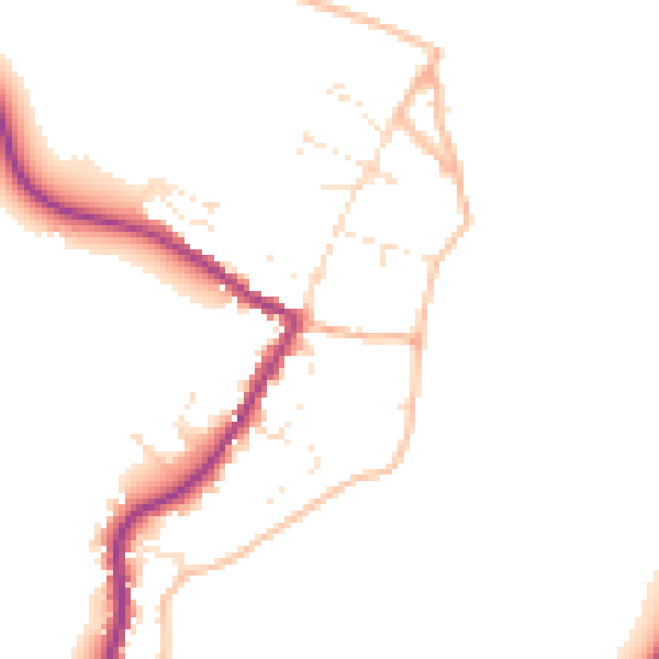 Daytime road noise heatmap for TR26 3DJ