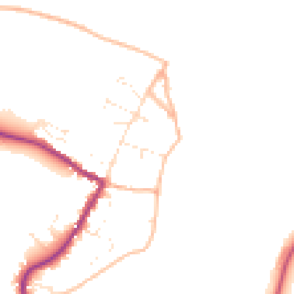 Daytime road noise heatmap for TR26 3DP
