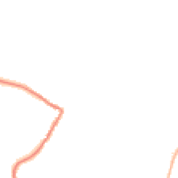Night-time road noise heatmap for TR26 3DP