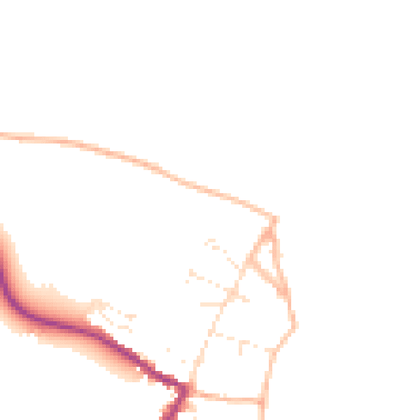 Daytime road noise heatmap for TR26 3DR