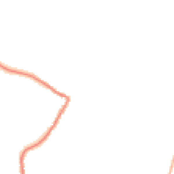 Night-time road noise heatmap for TR26 3DW