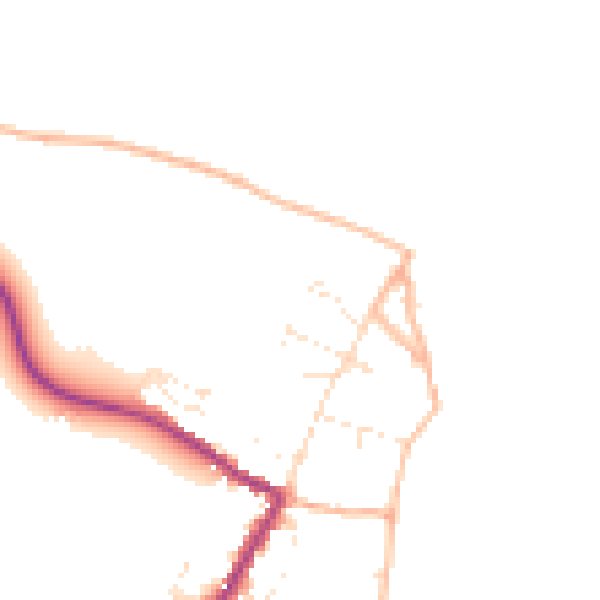 Daytime road noise heatmap for TR26 3DX