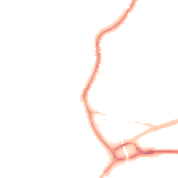 Night-time road noise heatmap for TR26 3EE