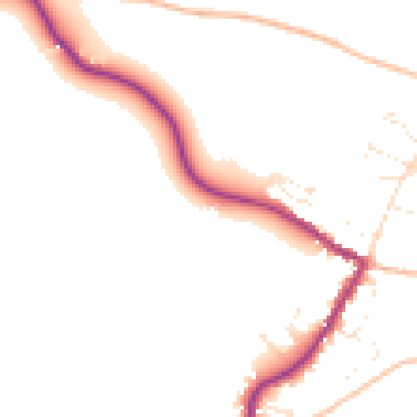 Daytime road noise heatmap for TR26 3EU