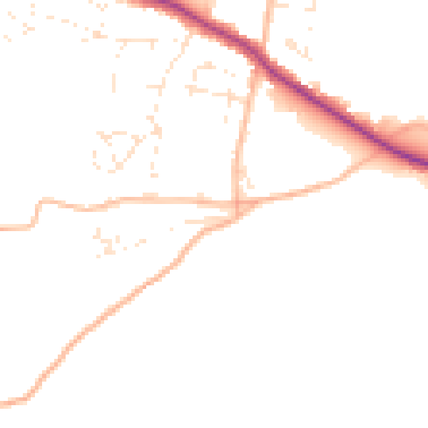 Daytime road noise heatmap for TR26 3JJ