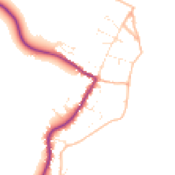 Daytime road noise heatmap for TR26 3JP