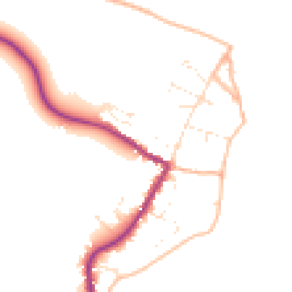 Daytime road noise heatmap for TR26 3LJ