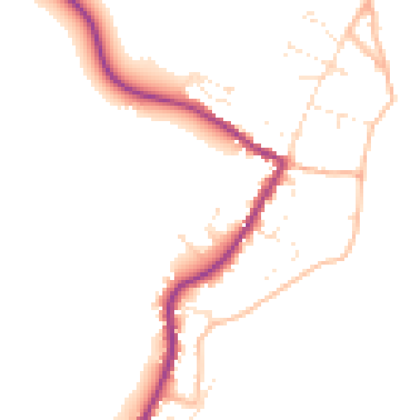 Daytime road noise heatmap for TR26 3LL