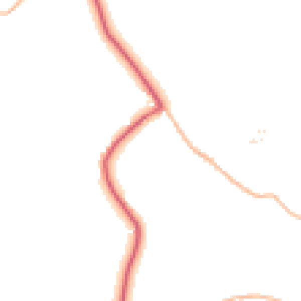 Daytime road noise heatmap for TR26 3NB